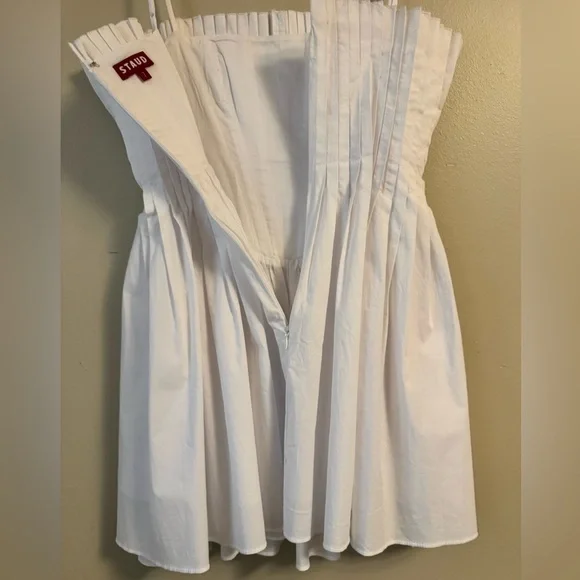 NEW STAUD mini bella dress in white - Picture 10 of 13